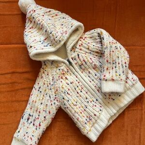 Hanna Andersson Cream Fleece Jacket